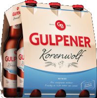 Gulpener Korenwolf set van 6 flesjes á 0,30 liter Gulpener Korenwolf set van 6 flesjes á 0,30 liter
